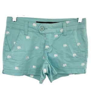 Freestyle Revolution Y2K Embroidered Elephant Low Rise Chino Shorts